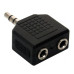 ADAPTADOR PLUG 3,5mm ST A 2 JACK 3,5mm ST PLASTICO