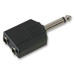 ADAPTADOR PLUG 6,5M/2JACK 6,5M PL?STICO