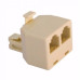 ADAPTADOR RJ11 MACHO / 2 RJ11 HEMBRA