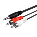 CABLE PLUG 3,5mm ST / 2RCA MACHO 8 Mtrs