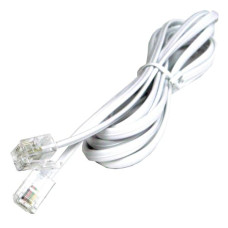 CABLE TELEFONO PROLONGADOR 2Mtrs BLANCO FICHAS RJ11