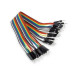 CABLES PROTOBOARD/PUENTE/DUPONT 40 Unidades 20cm MACHO-MACHO COLORES