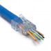 FICHA RJ45 MACHO 8 CONTACTOS C/AGUJEROS CAT6 UTP