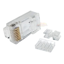 FICHA RJ45 MACHO 8 CONTACTOS  CAT6 3 PIEZAS X5