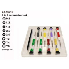 SET DESTORNILLADORES 9 PCS YX1601B YAXUN