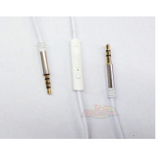 CABLE AURICULAR C/MICROFONO Y VOLUMEN BLANCO 1,2 METROS