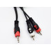 CABLE PLUG 3,5MM ST A 2 RCA MACHO 5 METROS CICLOS