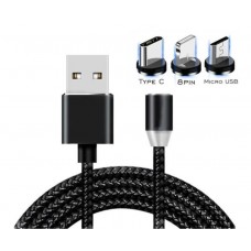 CABLE USB A MACHO A MICROUSB, TIPO C, LIGHTNING MAGNETICO 1MTRS X-CABLE