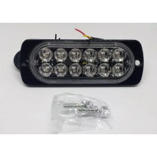 LAMPARA LED 12 SMD FLASH BALIZA EMERGENCIA 12V/24V