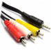 CABLE PLUG 3,5MM 4 CONTACTOS 1,5 MTRS A 3 RCA MACHO