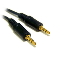 CABLE PLUG 3,5MM ST A PLUG 3,5MM ST 1,5 MTRS PUNTA DORADA