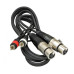 CABLE 2 RCA MACHO A  2 CANON HEMBRA 1 METRO